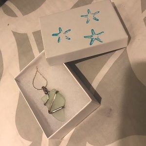 Beach Glass Necklace * Handmade in Turks & Caicos